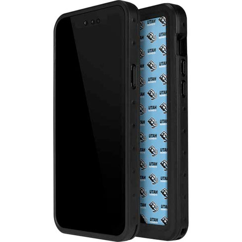 NHL Utah Mammoth Logo Pattern iPhone 15 Waterproof Case